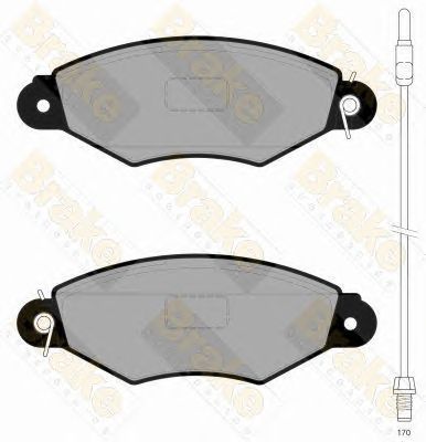 BRAKE ENGINEERING pa1822 -  Комплект тормозных колодок, дисковый тормоз